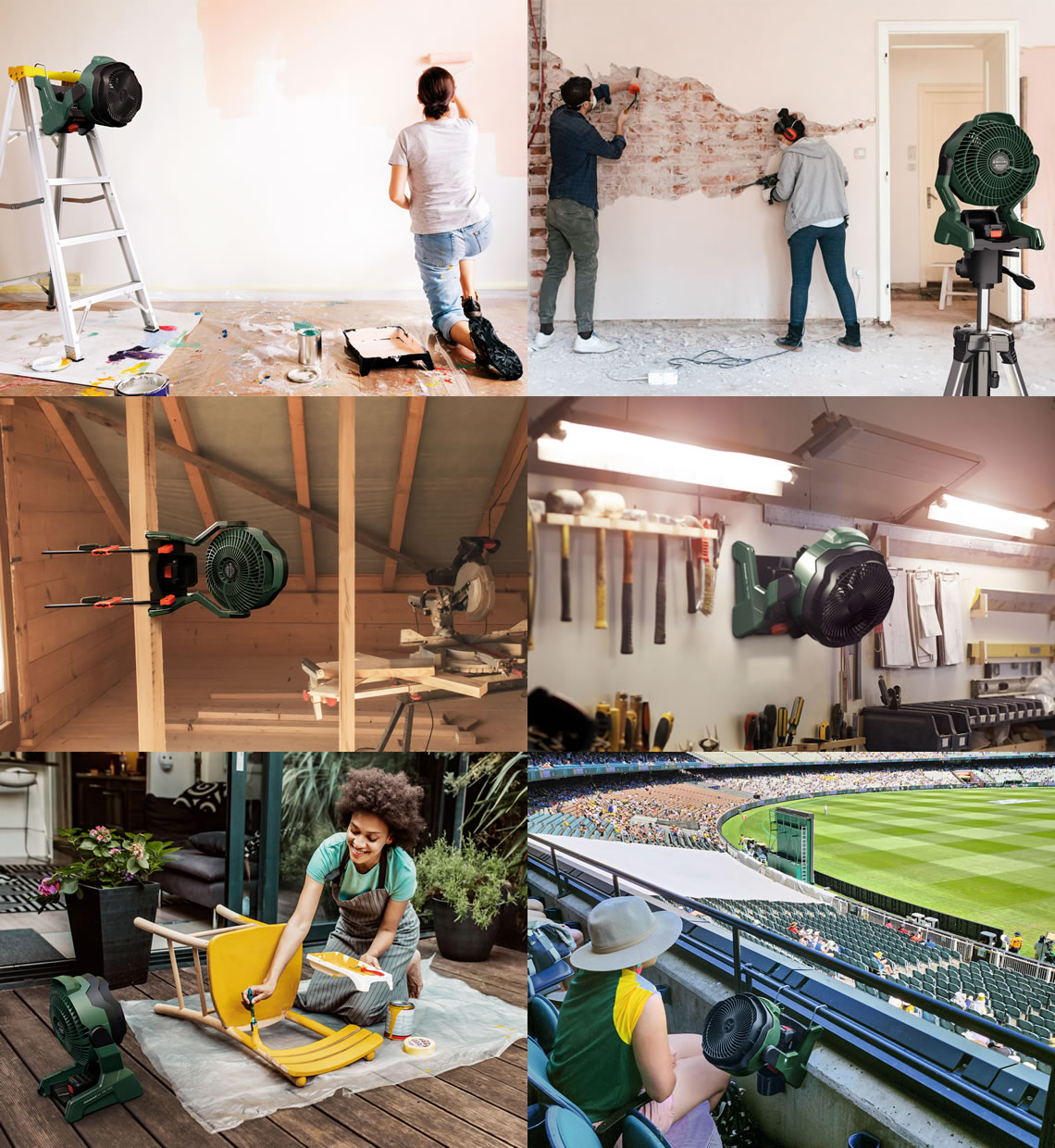 コードレスファン UFAN 18V-1000H（本体のみ）の使用シーン