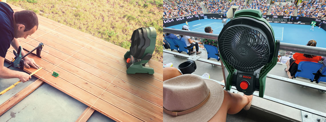 コードレスファン UFAN 18V-1000H（本体のみ）の使用シーン