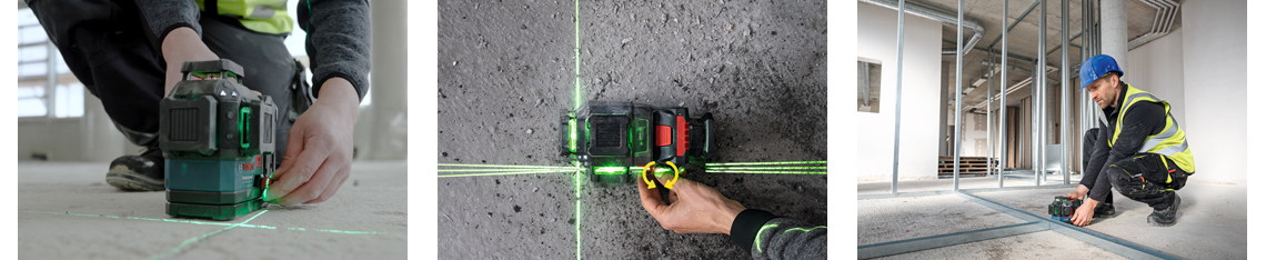 レーザー墨出し器「GLL 18V-120-33CG（本体のみ）」の特徴①